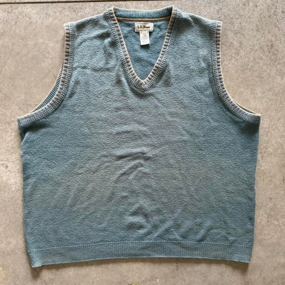 L.L. Bean Vintage 90s Textured Vest Sweatshirt Sz XL